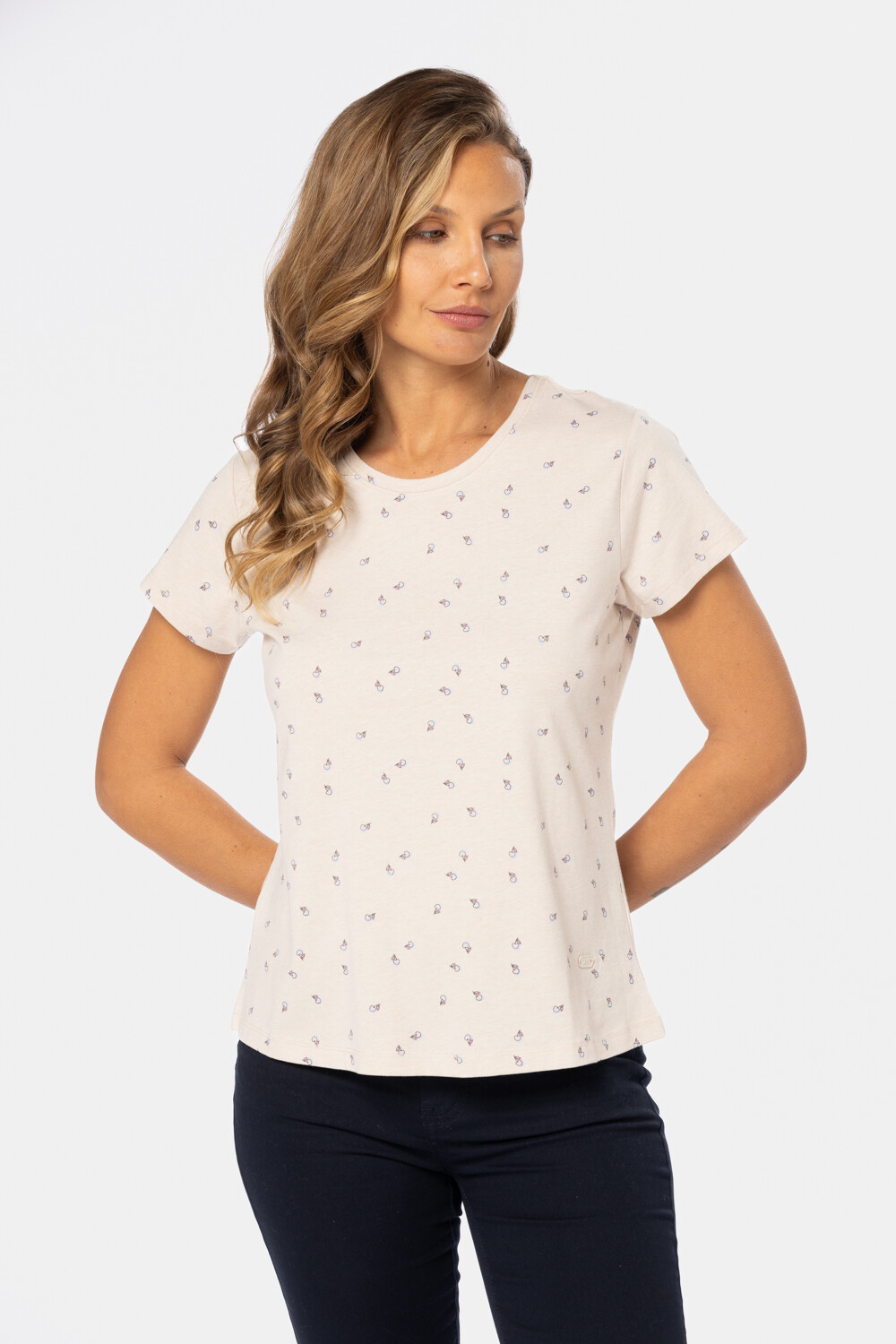 REMERA ESTAMPADA Beige