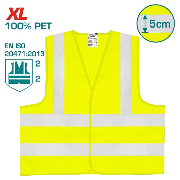 Chaleco reflectivo amarillo xl total TSP502 Chaleco reflectivo amarillo xl total TSP502