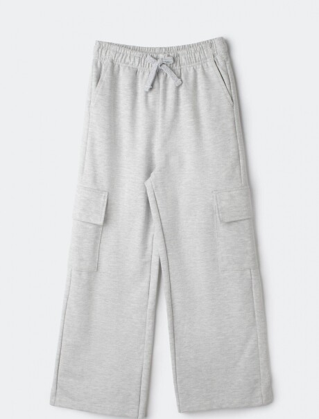 PANTALÓN INFANTIL CON CINTURA ELASTIZADA GRIS