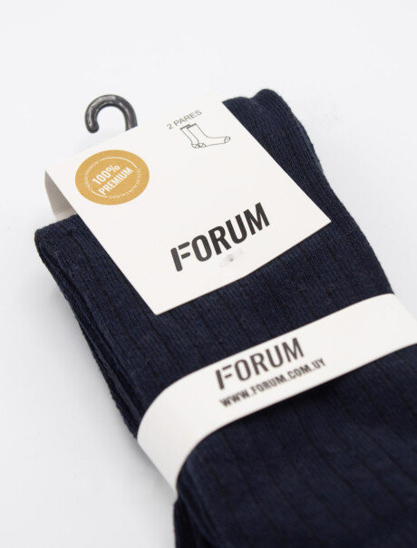 Media Casual Canelon Pack x 2 Pares Marino