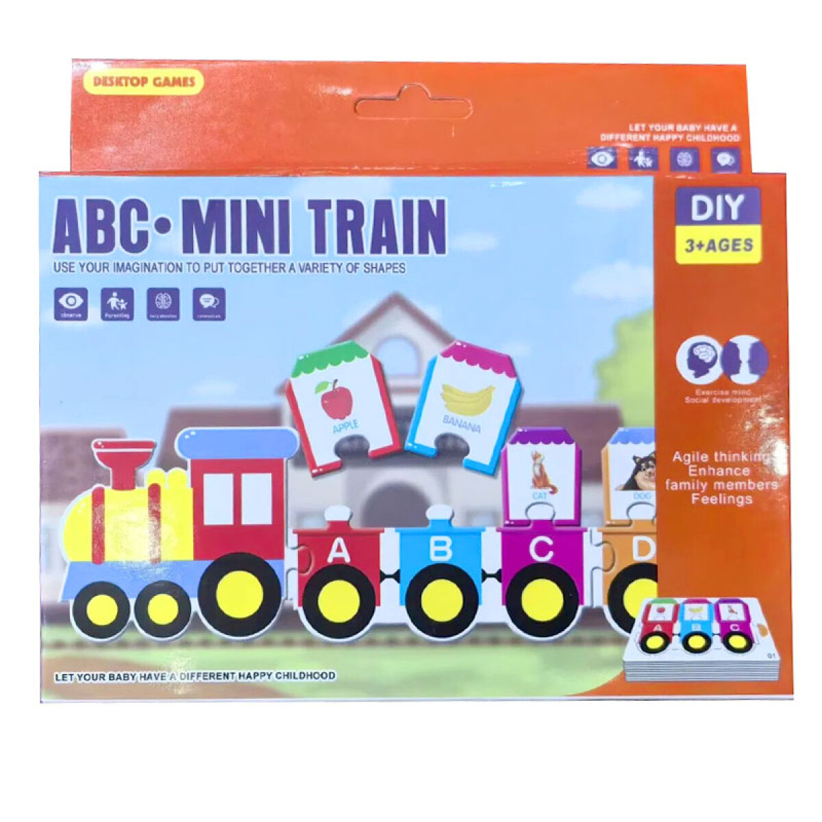 Juego didáctico rompecabeza tren con letras e imágenes - Juego Didáctico Rompecabeza Tren Con Letras E Imágenes 