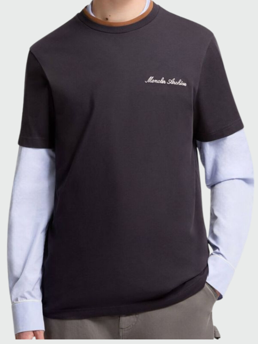 MONCLER - Remera de Algodón con Logo 