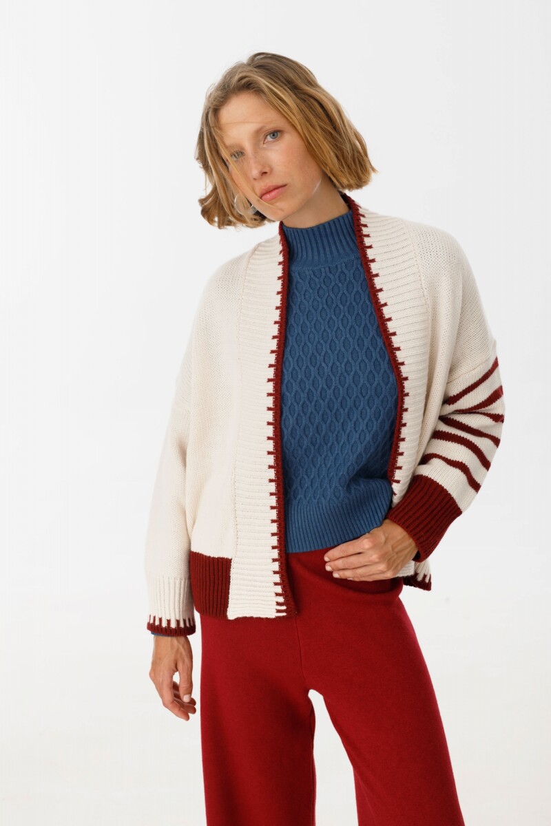 Saco Ludo Bordeaux/Crudo