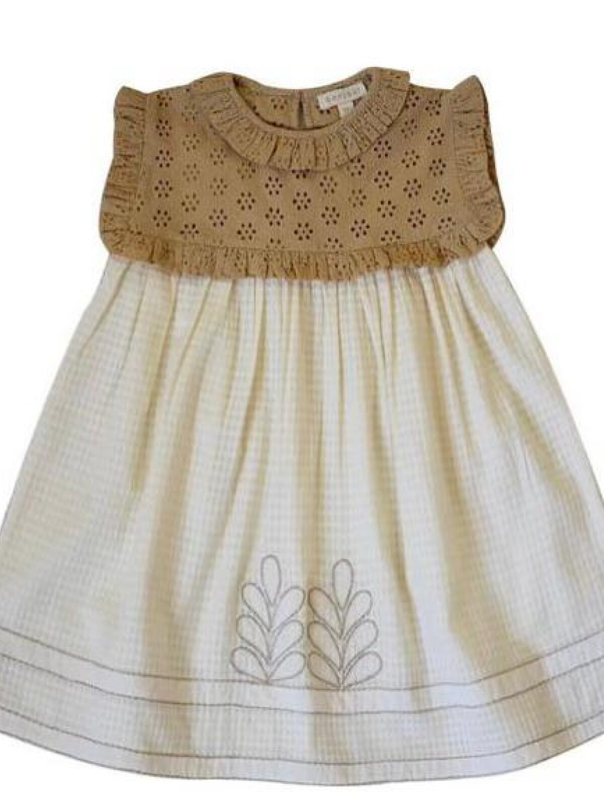 Vestido Broderie Ocre Vestido Broderie Ocre