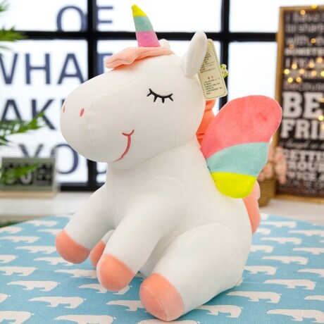Peluche Unicornio Blanco Algodón Alto 30cm Peluche Unicornio Blanco Algodón Alto 30cm
