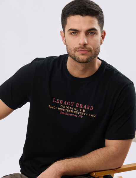 REMERA ESTAMPADA DE ALGODÓN Negro