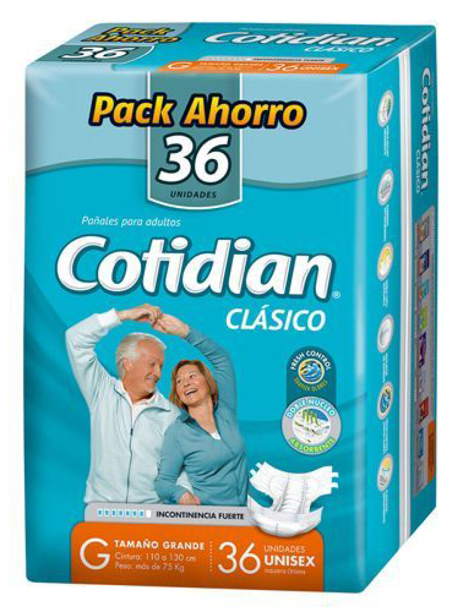 PAÑAL COTIDIAN CLASICO G X 36 