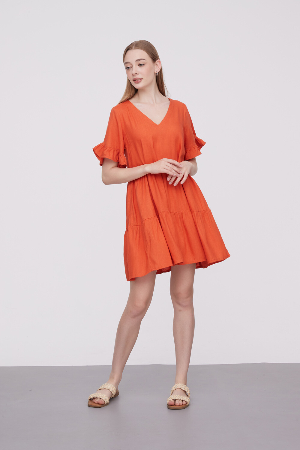 Vestido Kaleu Naranja Oscuro