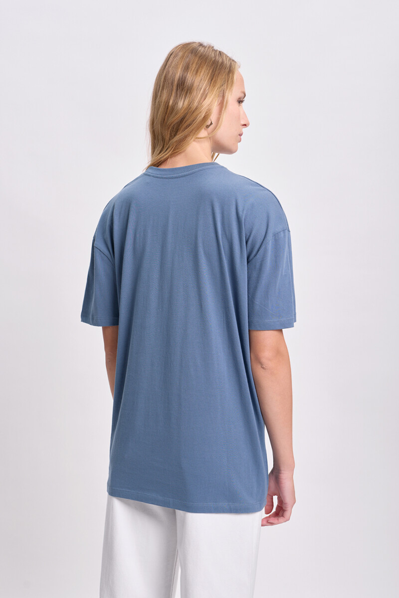 Remera oversize estampa Azul