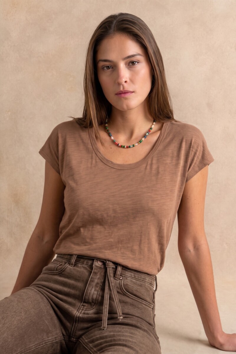 Remera Algodón Flame Mocha