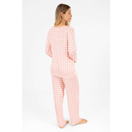 Pijama pink tile allover Rosado