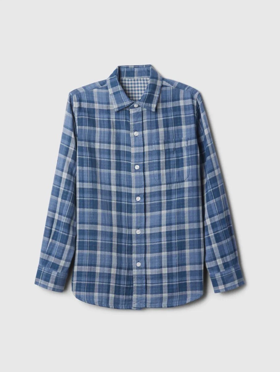 Camisa Manga Larga Niño - Daisy Blue 