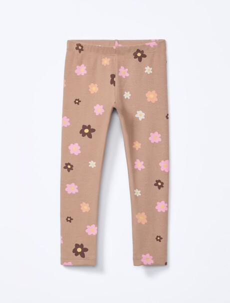 CALZA INFANTIL ESTAMPADA BEIGE