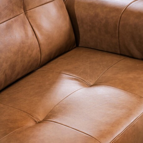 Sillon Cuero Raffaello 3 Cuerpos Amendoa U