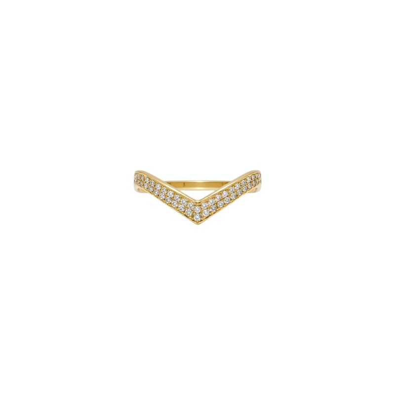 Anillo V-Oro bajo-Piedras zirconias-AN8556 conpiedra