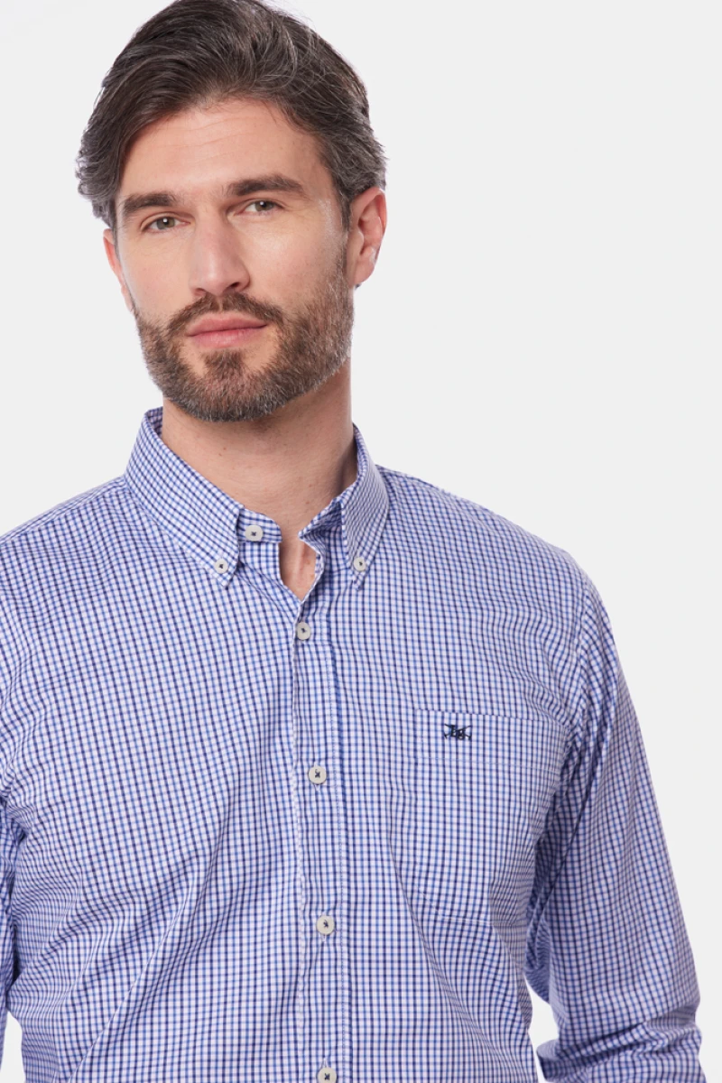 CAMISA SPORT A CUADROS - Azul 