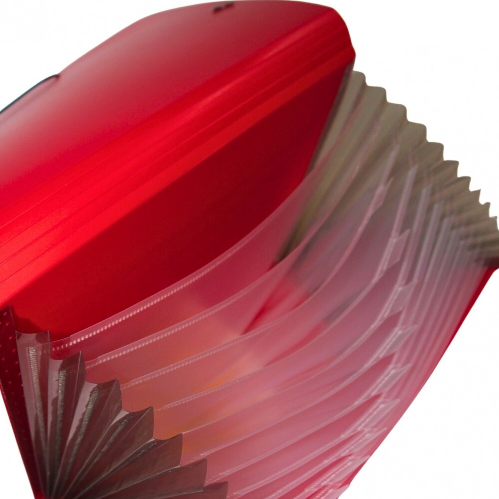 CARPETA YIL 13 DIVISIONES A4 CON ELASTICO ROJO