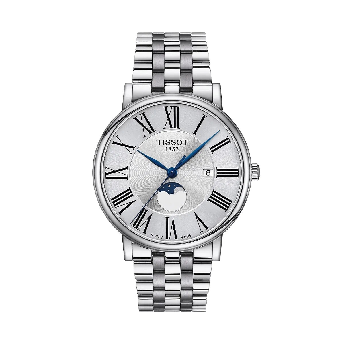 Reloj Tissot T1224231103300 Carson Premium Gent Moonphase De Acero 