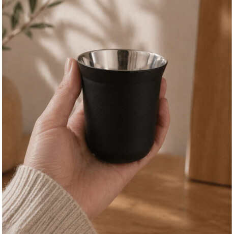 Taza pocillo de acero doble pared - 160ml Negro