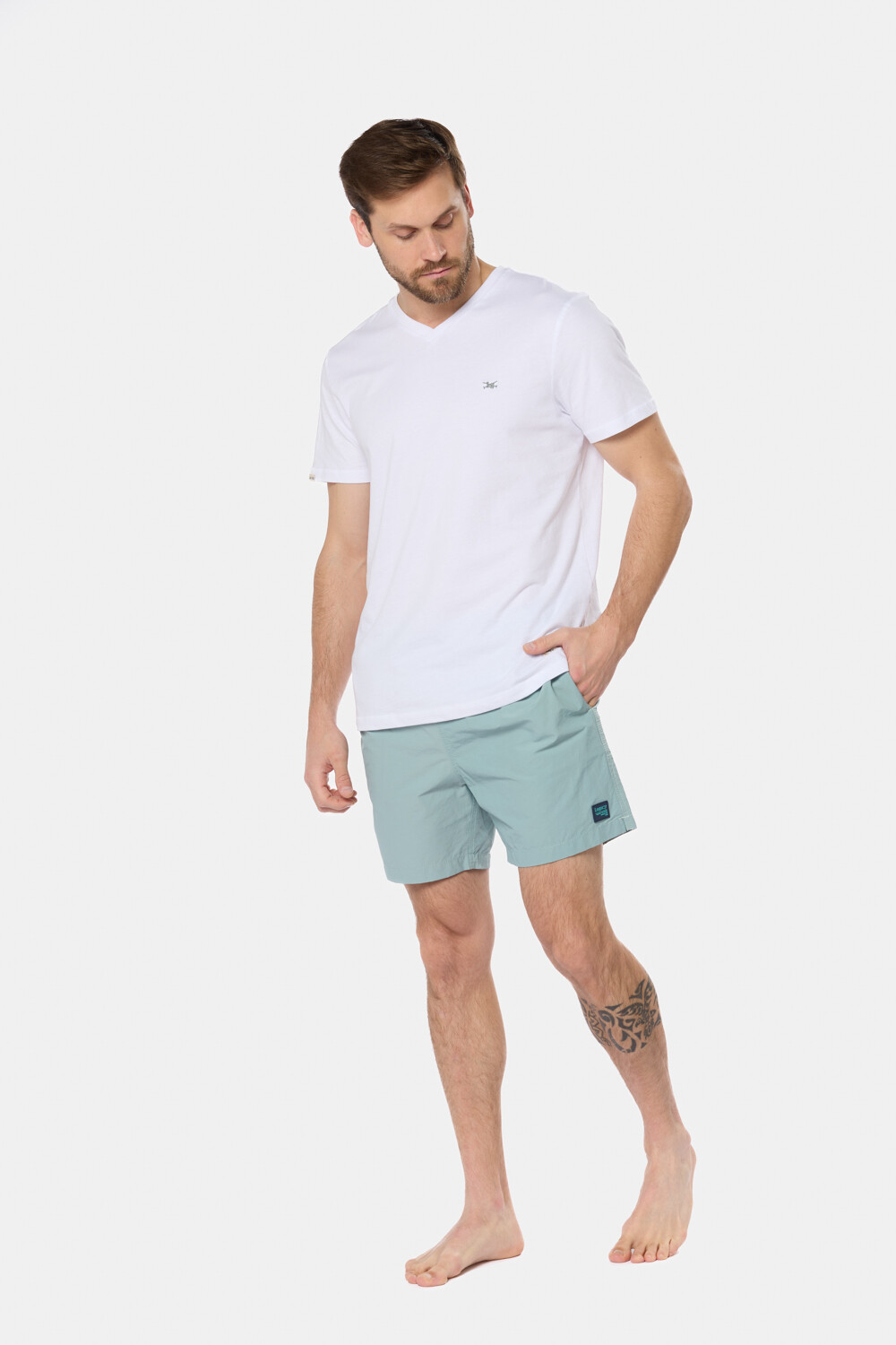 SHORT DE BAÑO LISO Denim