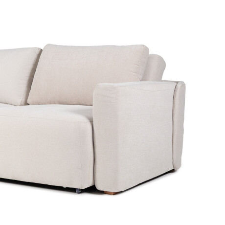 Sofá Cama Empeiro (Retráctil) - 3 Módulos - Tela Microfibra FX4-10 (Beige)