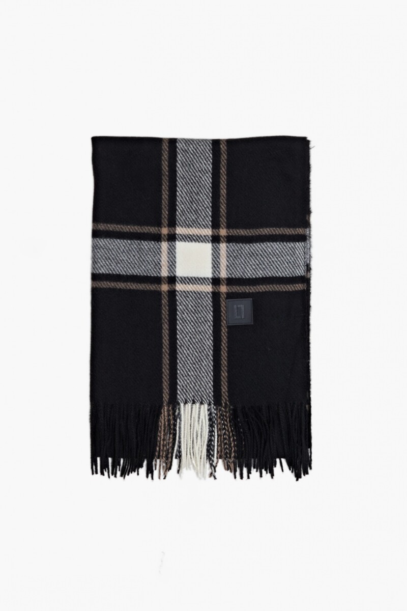 Bufanda escocesa negro