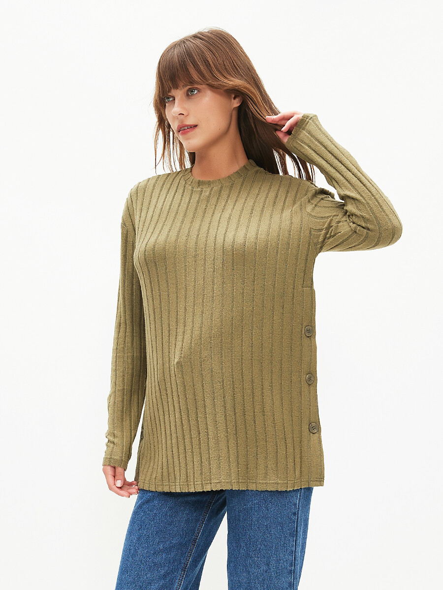 REMERA WOLLE - OLIVA 