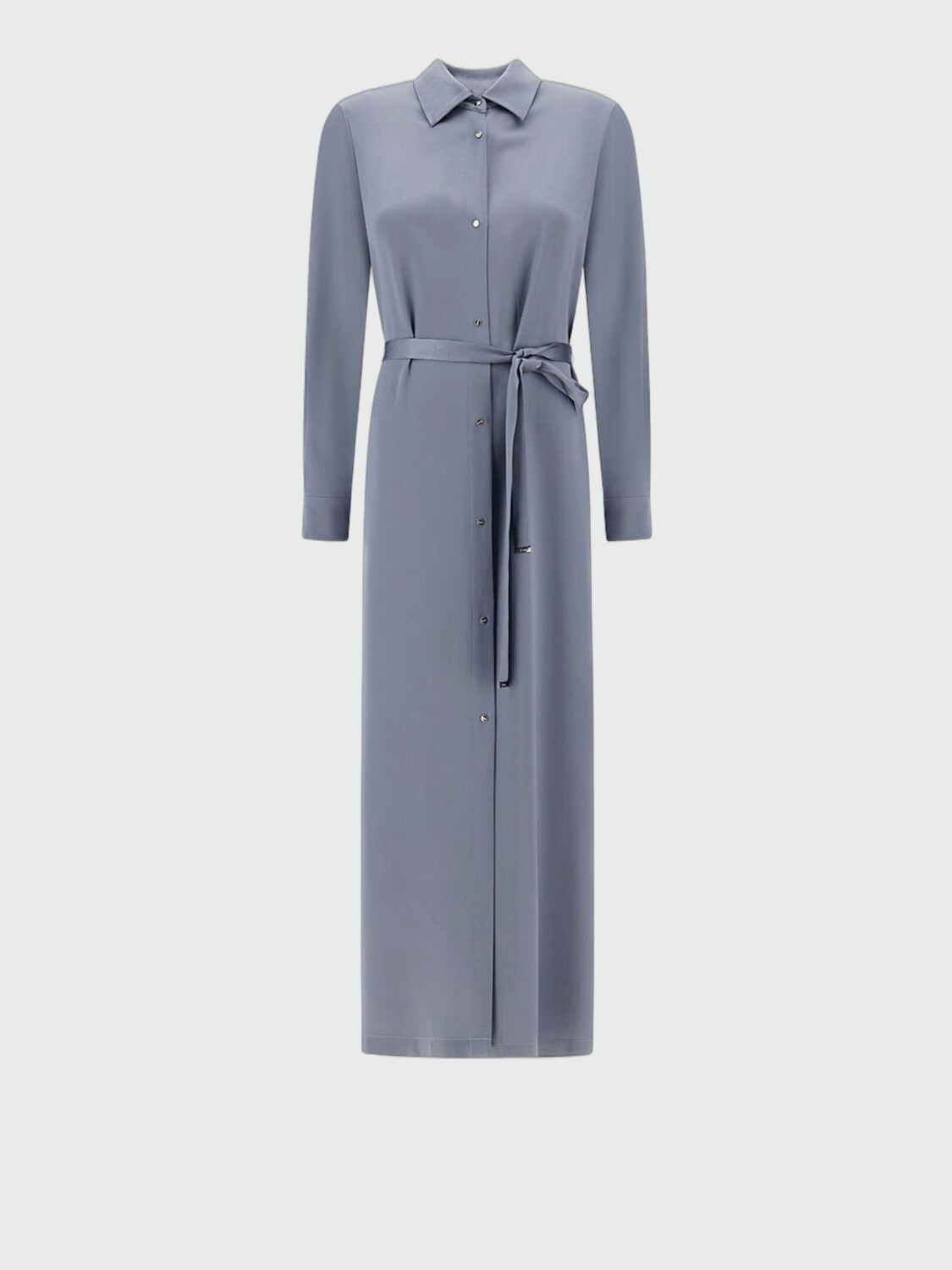 Herno - Vestido Camisero efecto satinado Celeste