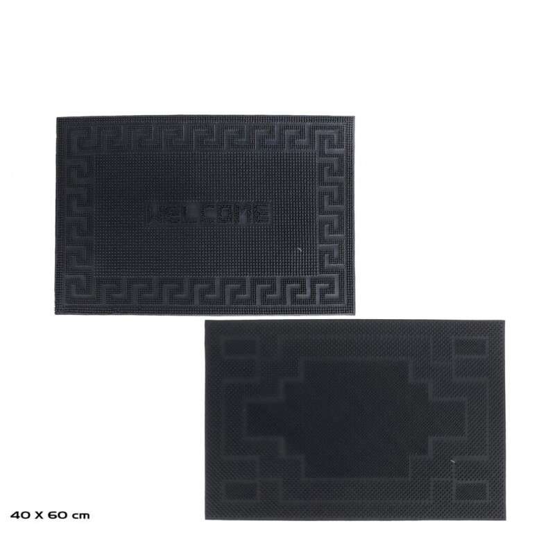 Felpudo Goma Black/Welcome 40x60Cm FELPUDO GOMA BLACK/WELCOME 40X60CM