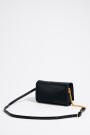 Bolso bandolera solapa mini Negro