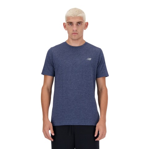 Remera New Balance de Hombre - HEATHERTECH - MT41070NNH BLUE