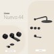 JUEGO DE GRIFERIA INCLUYE LAVATORIO DE PARED Y DUCHA NEGRO