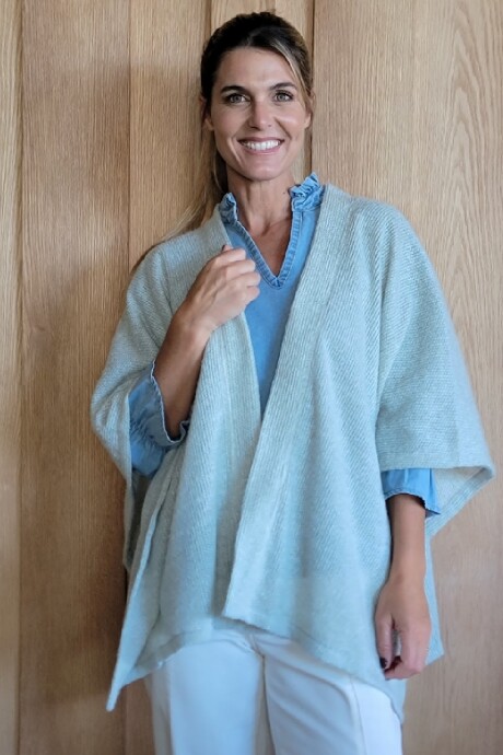 Ruana Cerdeña Verde Malva