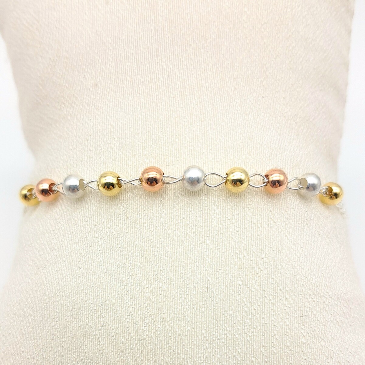 Pulsera de plata 925, DENARIO con baño de oro. 