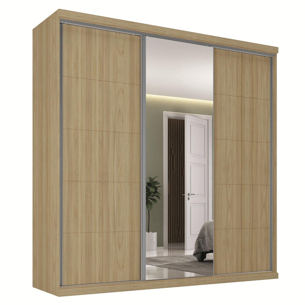 ROPERO PLACARD 3 PUERTAS MDF NATURAL-BEIGE SOUTH