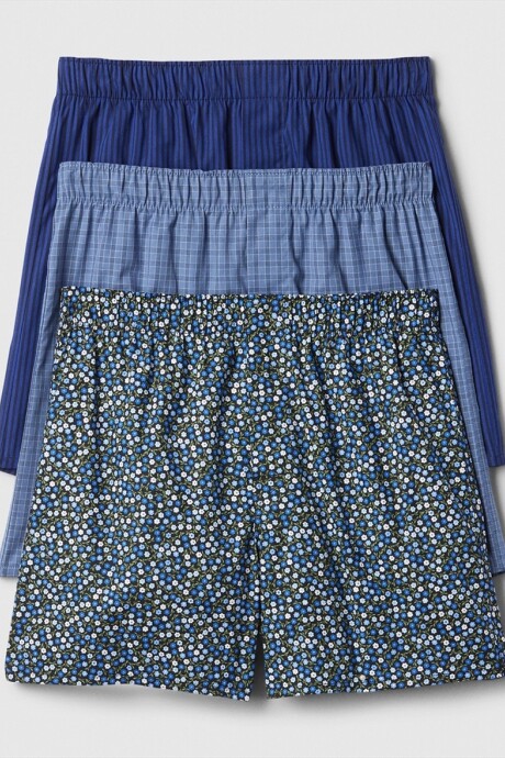 Calzoncillos Pack X3 Hombre Blue Multi Plaid