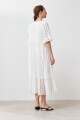 Maxi vestido broderie blanco