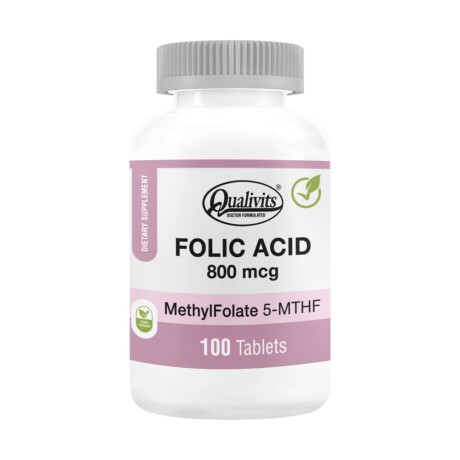 Ácido fólico 800mcg (METIL FOLATO) 100 tabs Qualivits Ácido fólico 800mcg (METIL FOLATO) 100 tabs Qualivits