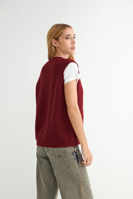 CHALECO LONGAN BORDO