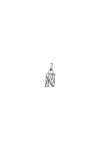 CHARM DE ALEACION DE METALES BAÑADO EN PLATA DE LEY CON FORMA DE LETRA N CON ARGOLLA Charm