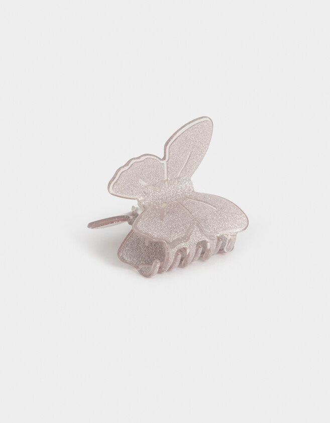 Broche Mariposa Broche Mariposa Glitter - Rosa Claro