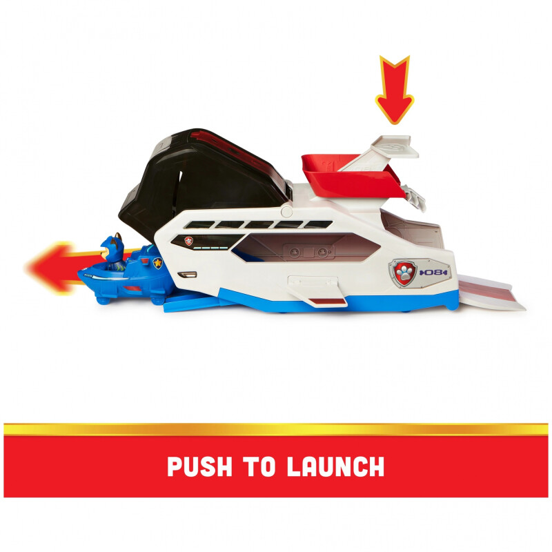 Paw Patrol Aqua Pups - Vehículo de equipo de patrullero de ballenas con figura de acción Chase Paw Patrol Aqua Pups - Vehículo de equipo de patrullero de ballenas con figura de acción Chase