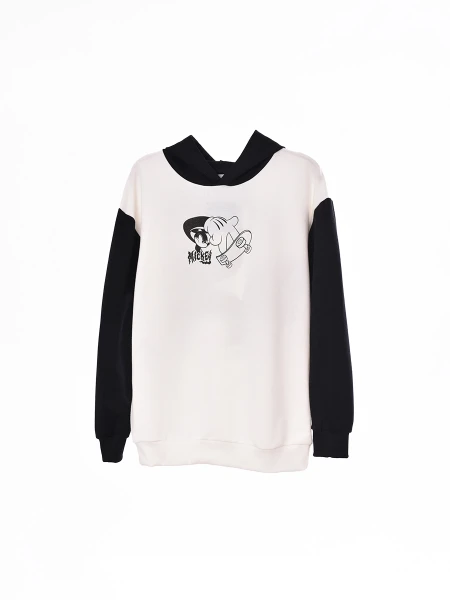 HOODIE BLACK MICKEY CRUDO