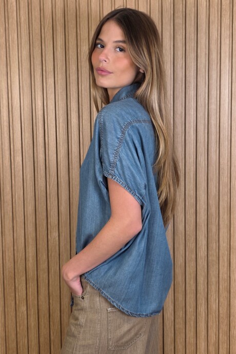 Camisa Rock Denim Azul