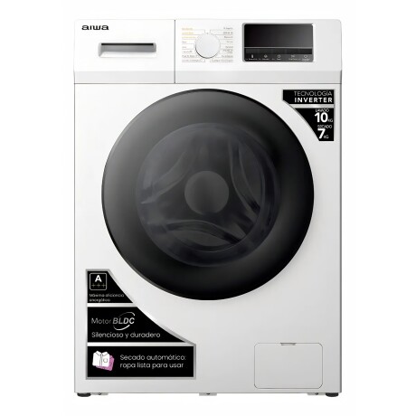 Lavasecarropas Automático Inverter Aiwa 10kg/7kg Frontal Blanco