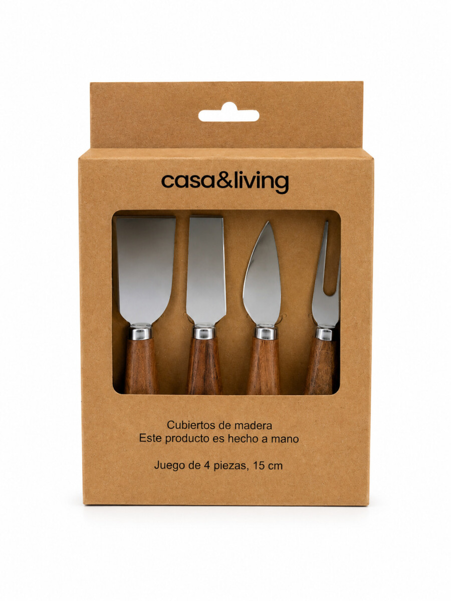 CUBIERTOS PARA QUESO - PLATEADO 