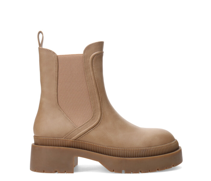Botas de Mujer Miss Carol Nisa Chelsea Con Plataforma Beige