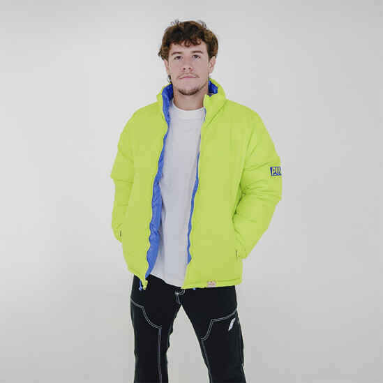 Campera Pulau Puffer Gloffy Reversible Azul