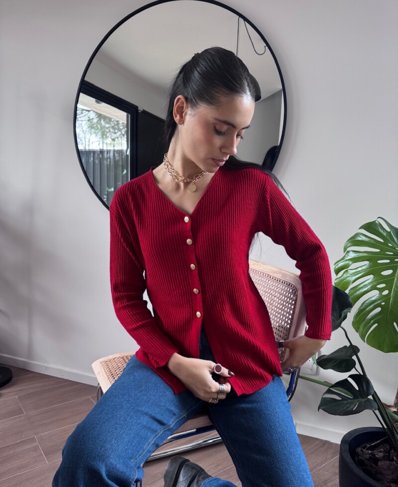 Blusa Marina bordó