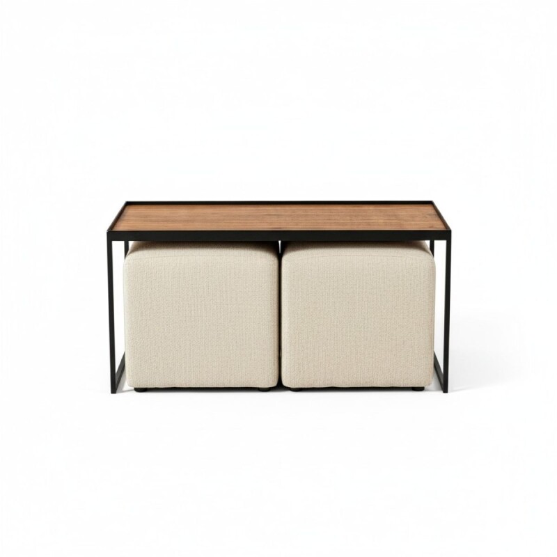 MESA CENTRO CON PUFF AF 100X50 (CD) Unica